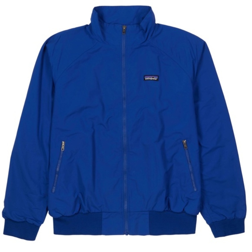 Patagonia Boys winter Jacket size 10 Retro Royal Blue Teal fleece Full Zip EUC
